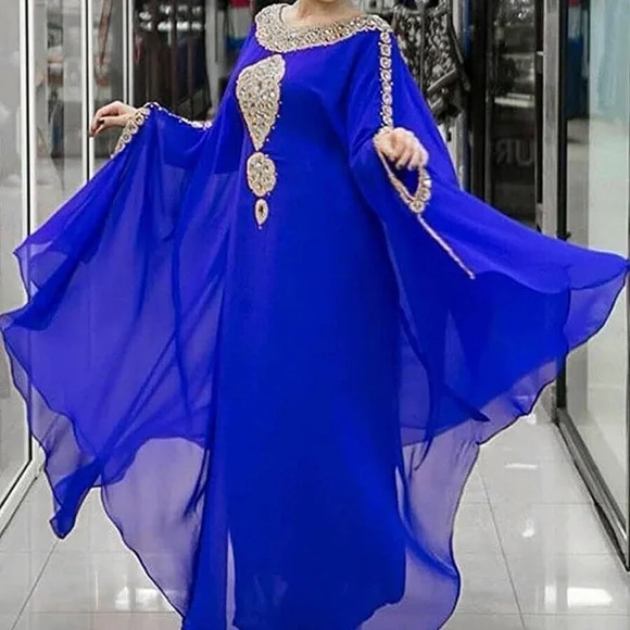 green emerald velvet dress Dasha kaftan dress main image 0